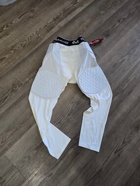 McDavid Men’s White Padded Compression Tights - Thigh Impact Protection